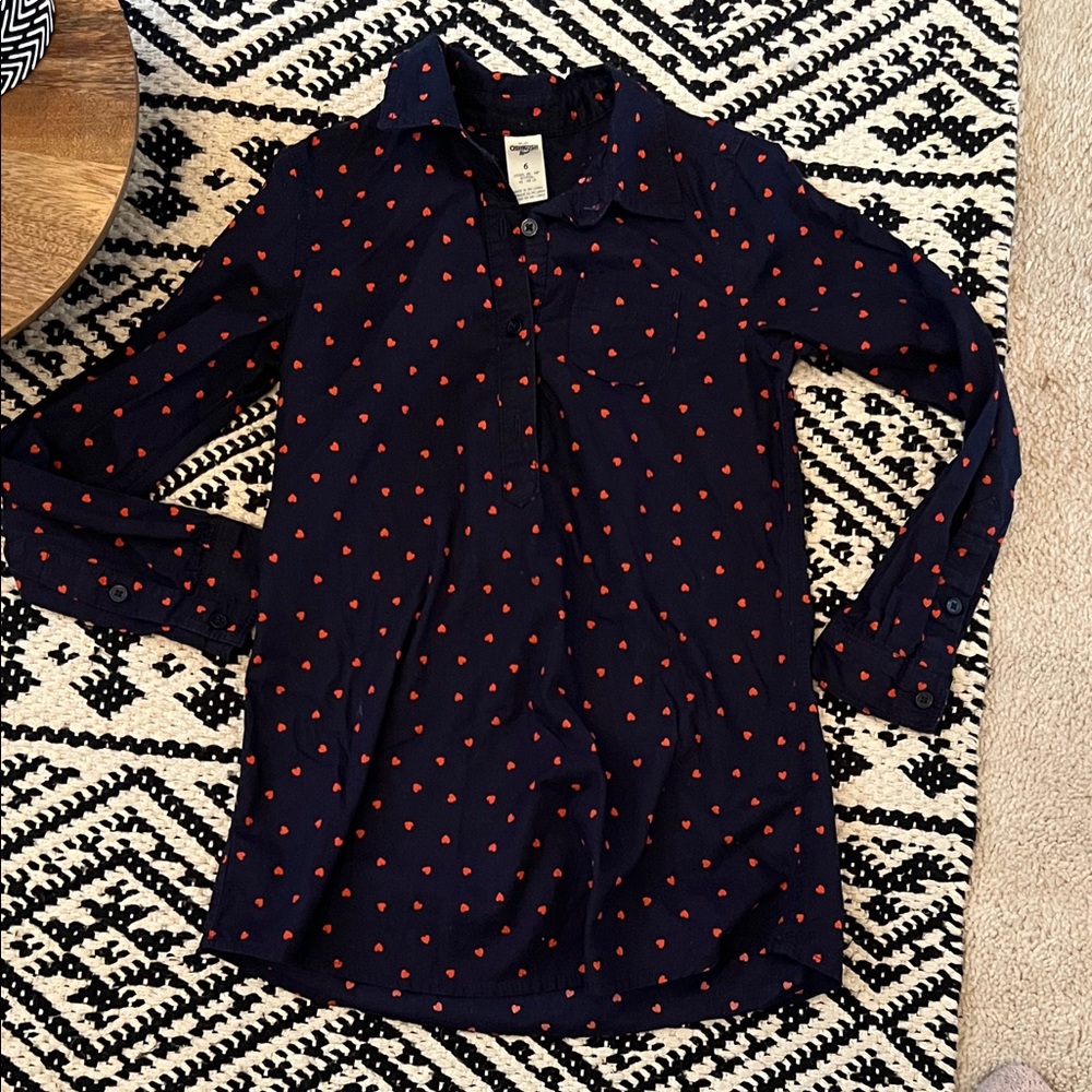 OshKosh B'gosh Navy Shirt with Red Heart Design